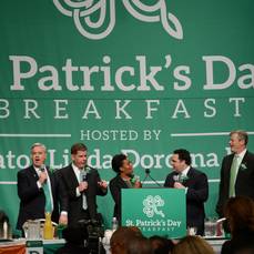 Cleaning The Plate On The St. Patrick's Day Breakfast